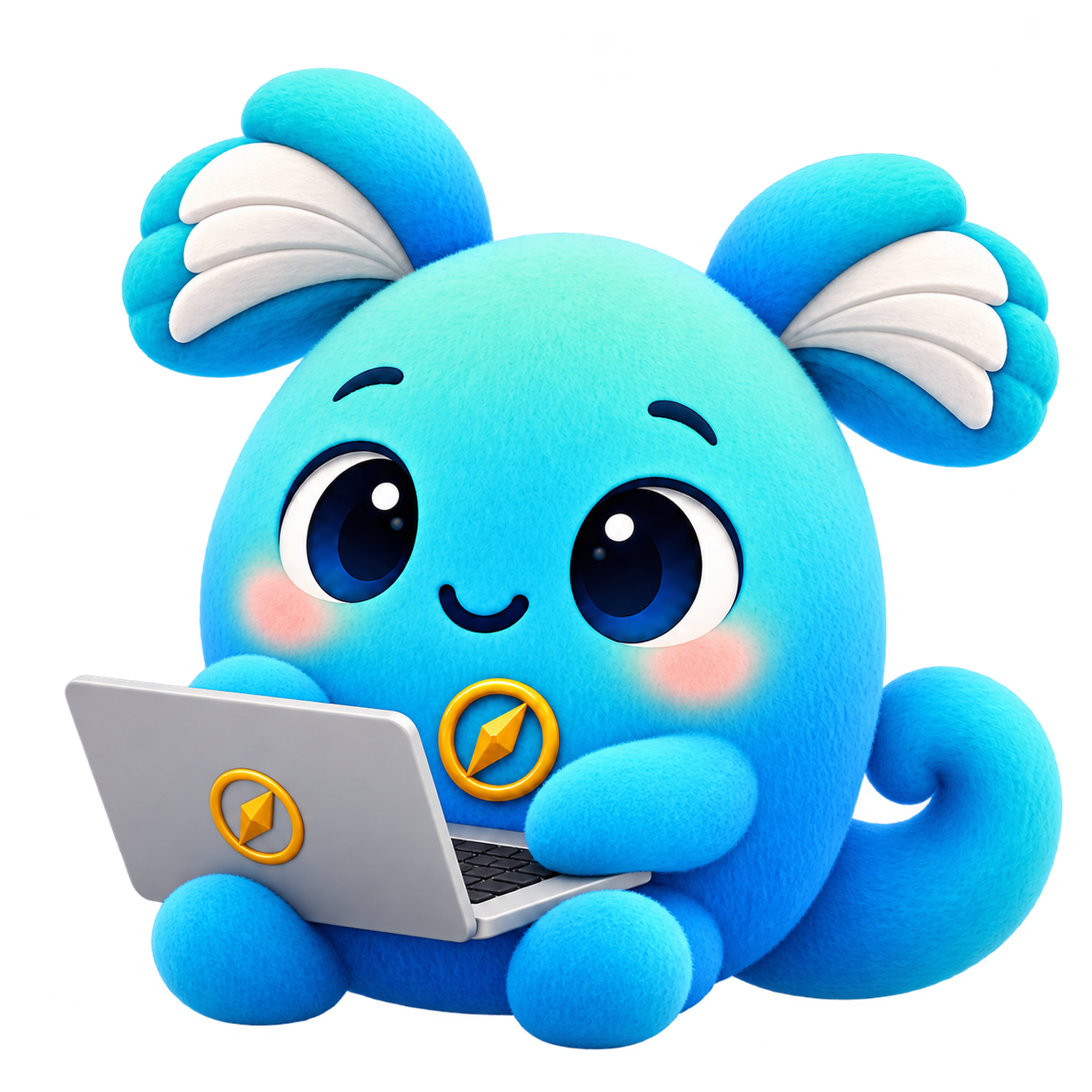 Remi using a laptop