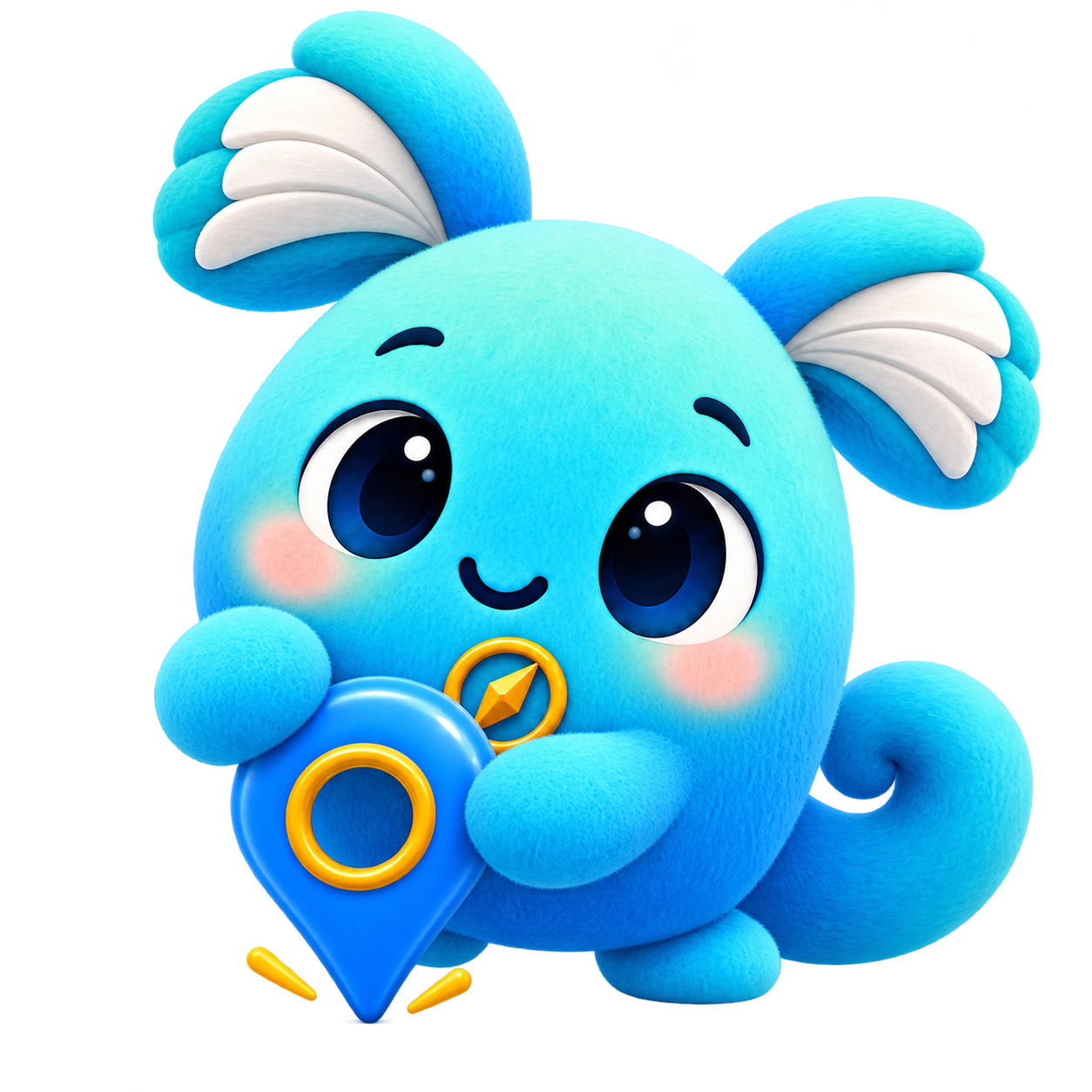 Remi holding a location pin